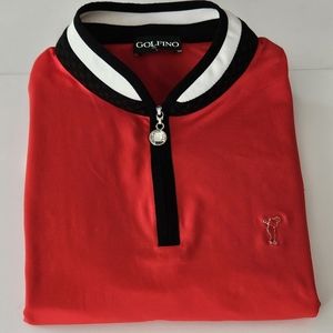 Golfino Women's Size 10 Golf 1/4 Zip Pullover Red/Black Long Sleeve Golf…